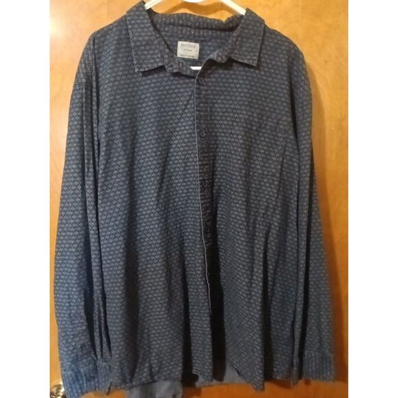 Method Navy Blue X Large Long Sleeve Cotton Button Up Shirt 100 %cotton #k117 - Picture 1 of 4